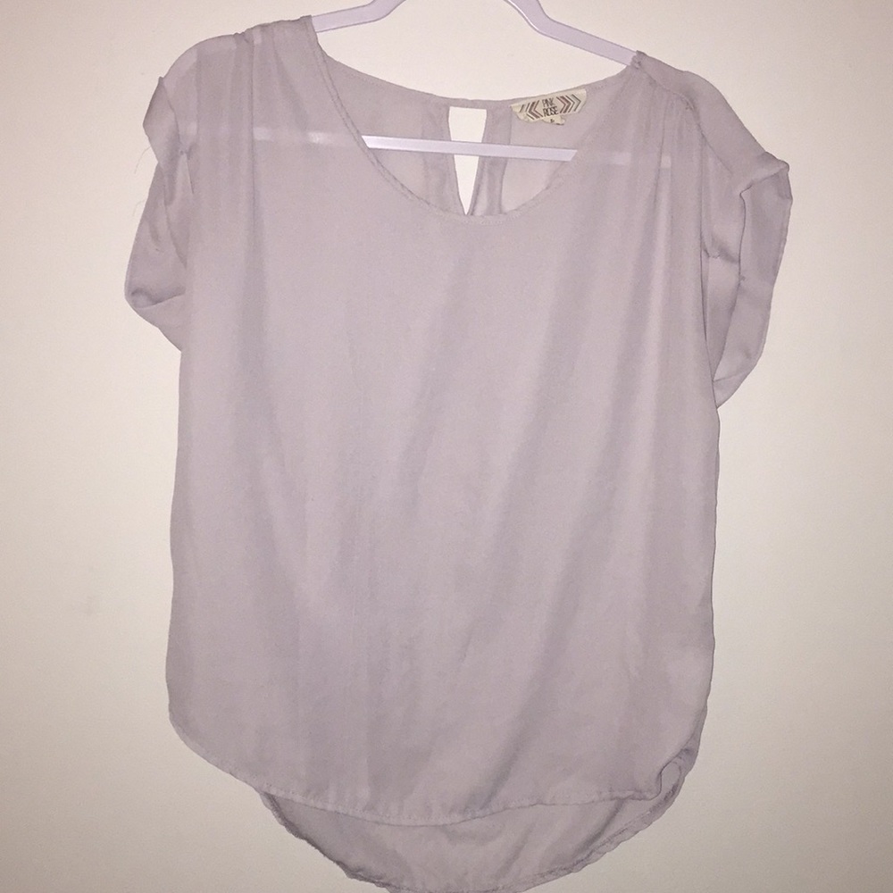 Gray sheer shirt